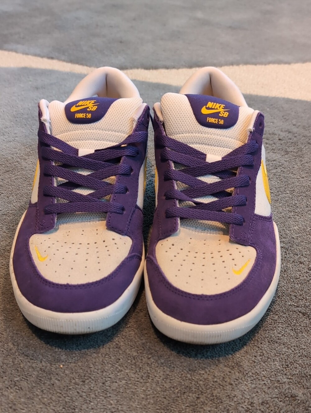 Nike SB Purple White Yellow Skate Sneakers